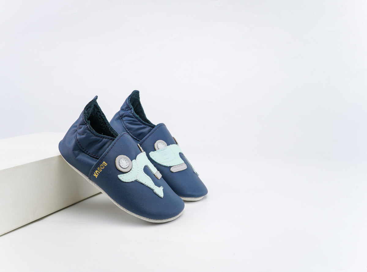 Babucce BOBUX Soft Sole Vespa blu - varie taglie